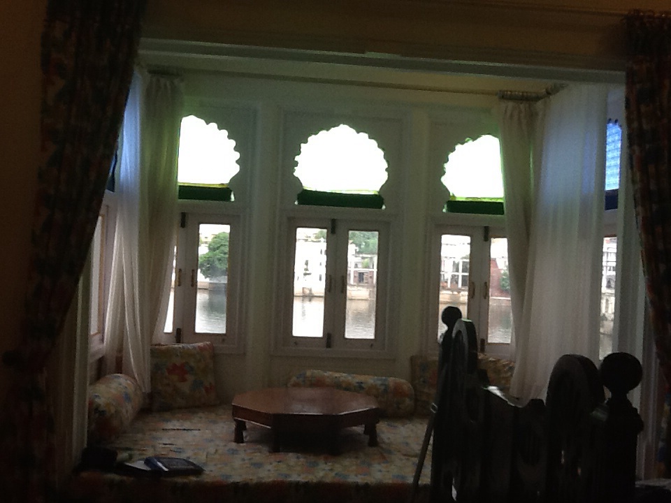 Our window seat at Jagat Niwas Palace