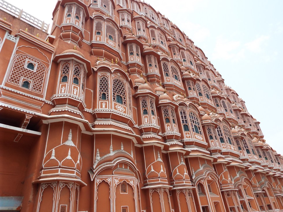 One would never know the chaotic traffic that exists beneath Jaipur's signature Wind Palace by looking at this picture.